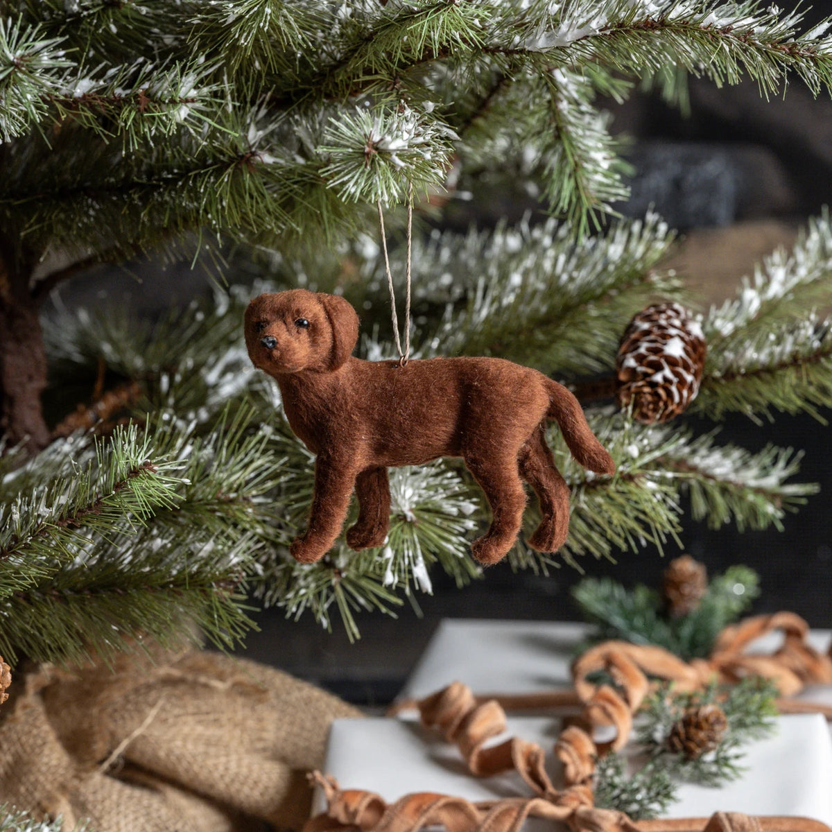 4" Brown Labrador Ornament