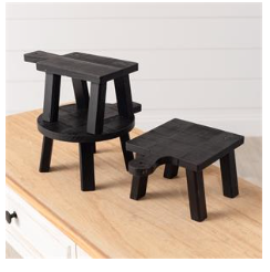 Black Mini Wood Riser