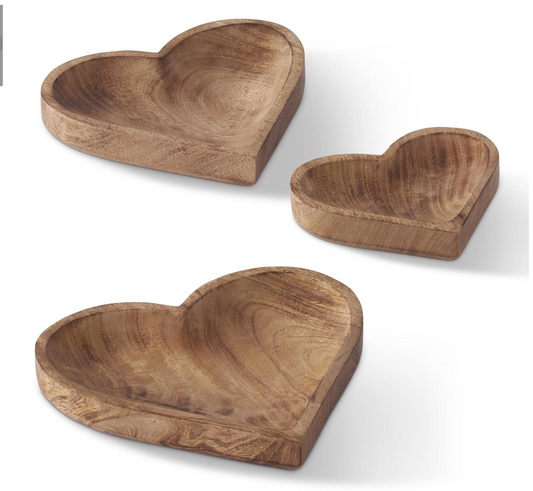 Wood Heart Tray