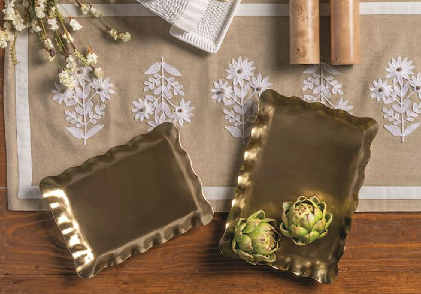 Brass Ruffle Tray