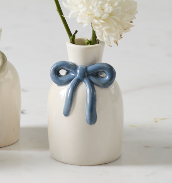 Blue Bow Vase