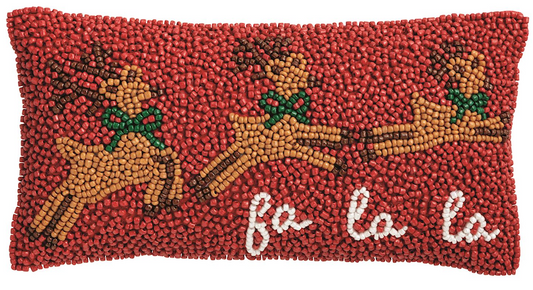 Reindeer Beaded Mini Pillow