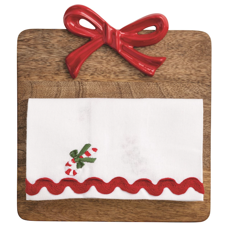 Red Bow Board & Towel Set