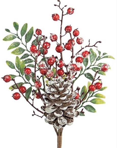 16" Tea Leaf Pick with Berry