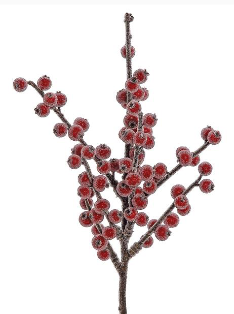 12" Beaded Ilex Berry Pick