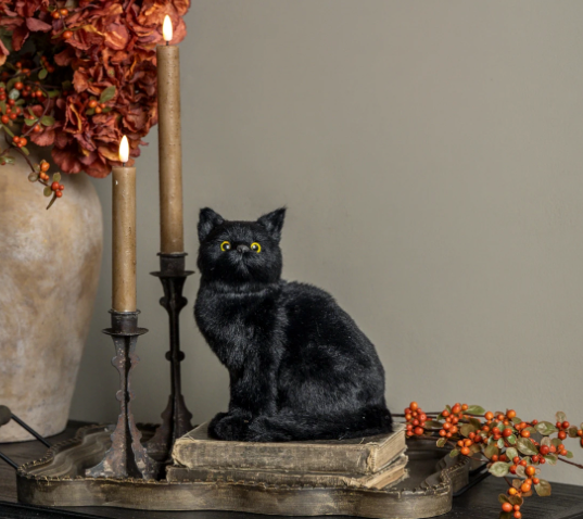 8" Sitting Black Cat