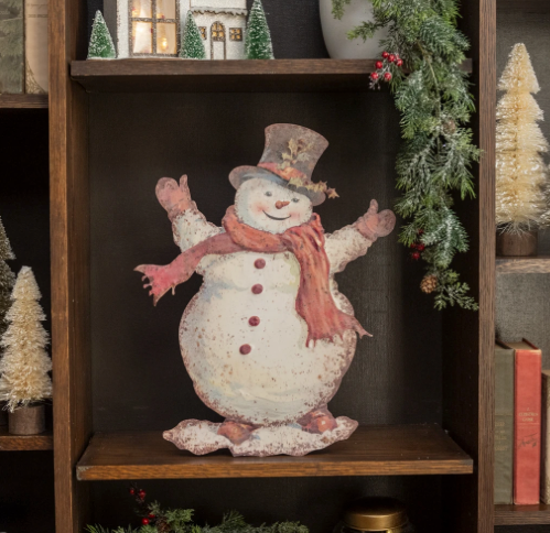 18" Happy Snowman Metal Dummy Board