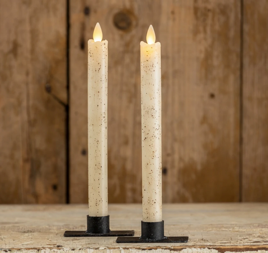 Set/2 9.5" Moving Flame Taper Candle