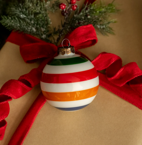 3" Multi Striped Ornament