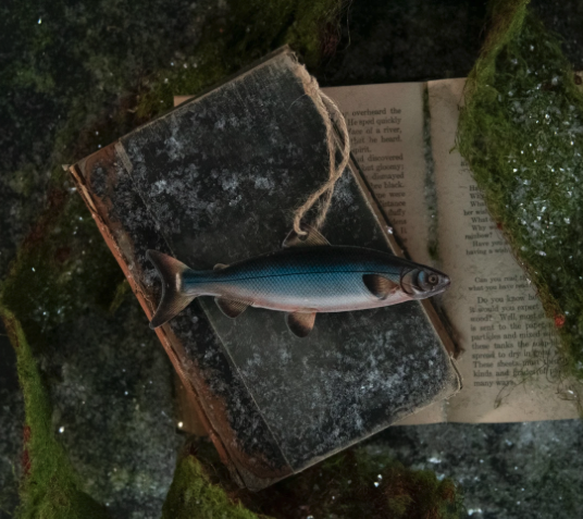 Blue Salmon Fish Ornament