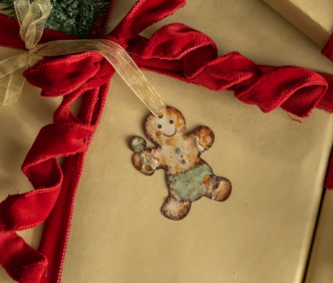 3" Baby Boy Gingerbread Metal Ornament