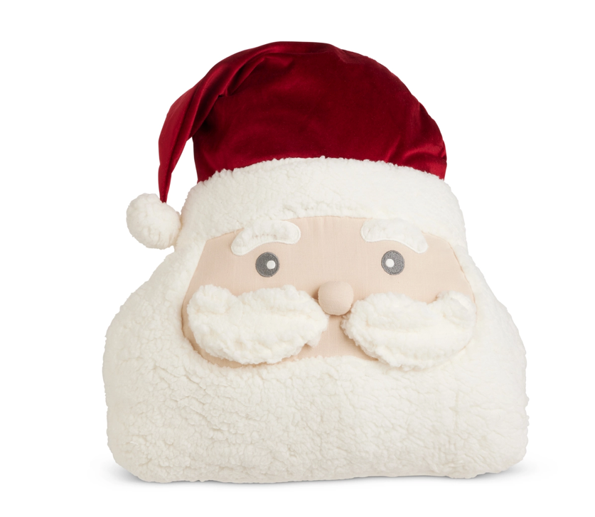 17" Fluffy Santa Pillow