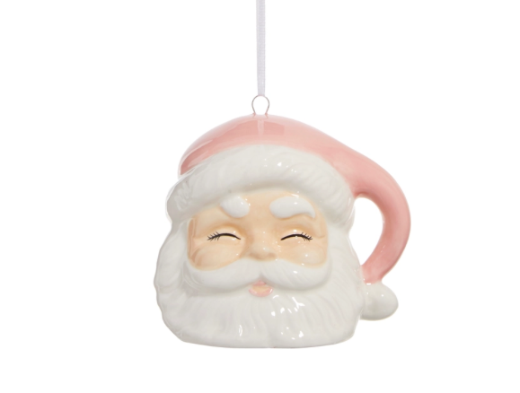 3.5" Pink Santa Ornament