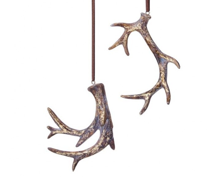 5" Resin Deer Antler Ornament
