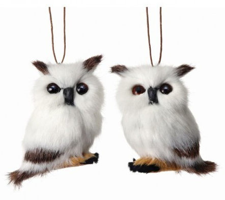 3" Fur Owl Ornament