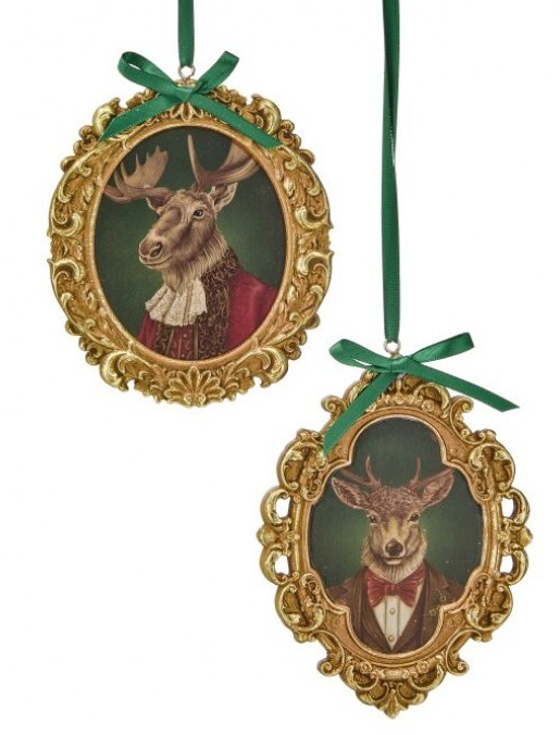 4.5" Framed Deer Ornament