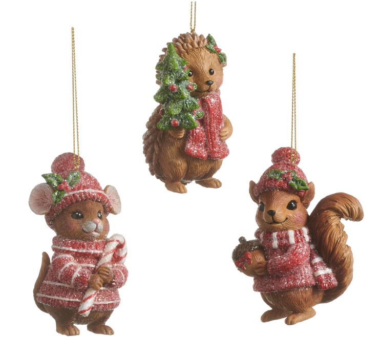 3.5" Cozy Critter Ornament