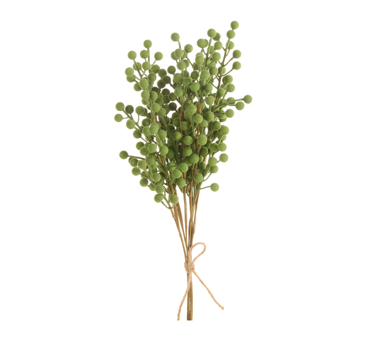 22" Flocked Green Berry Bundle