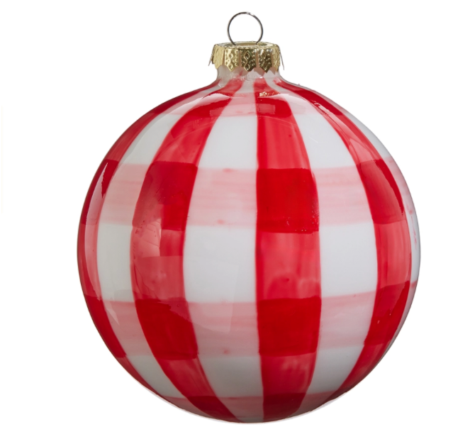 5" Red Gingham Ornament