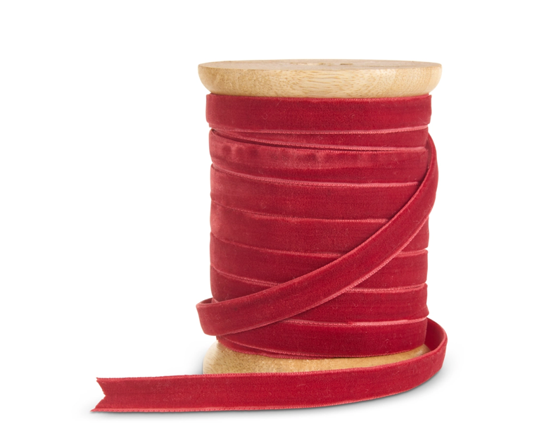 10 Yds Spool Of Rust Velvet Ribbon