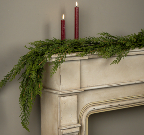 6" Soft Touch Cedar Garland