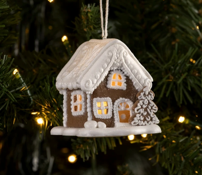 Light Up Gingerbread House Ornament