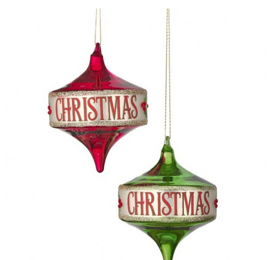 4.5" Glass Top Ornament