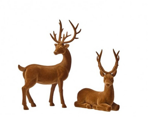 Resin Flocked Deer