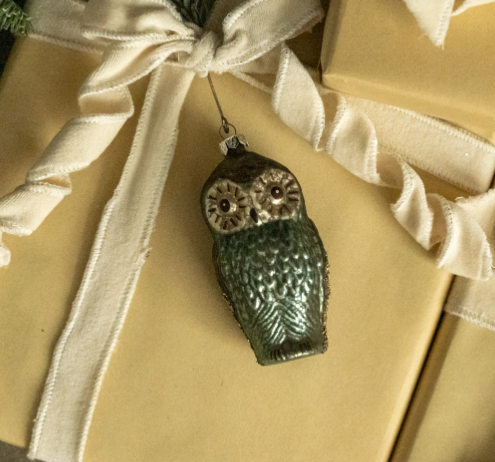 Blue Breasted Owl Ornament