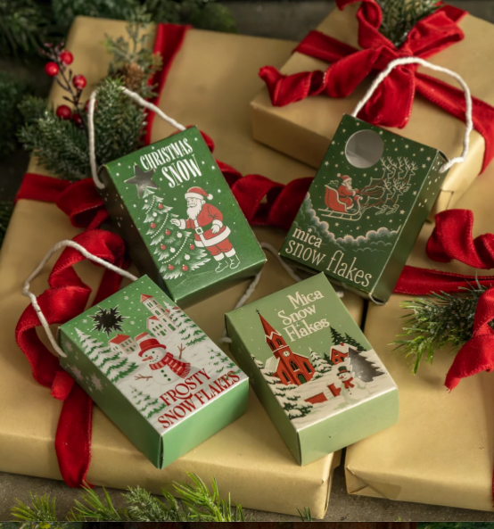 Boxed Mica Snowflakes