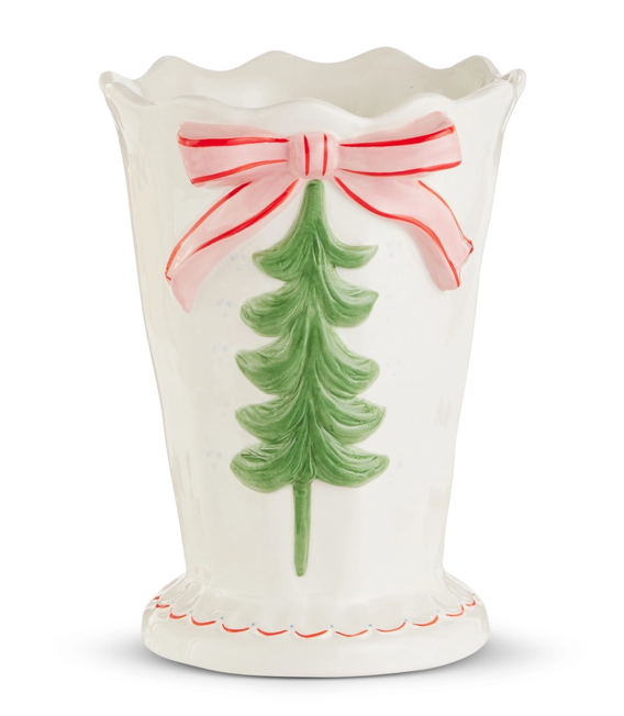 10" Bow & Tree Vase