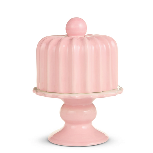 8.5" Pink Cake Stand