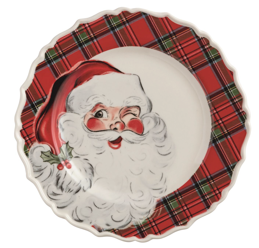 Tartan Rim Salad Plate