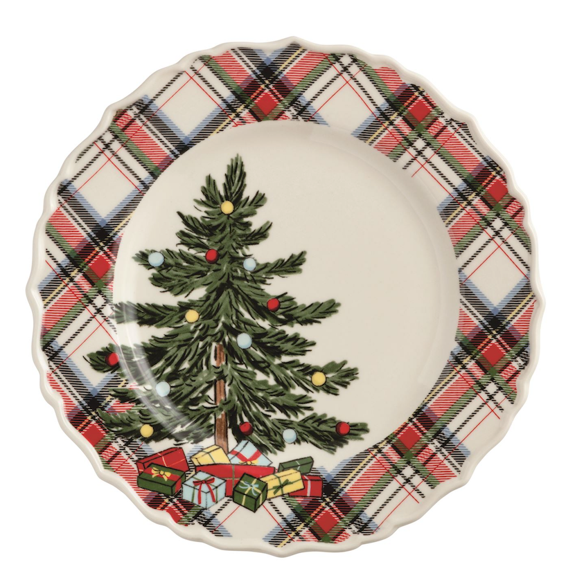 Tartan Rim Salad Plate