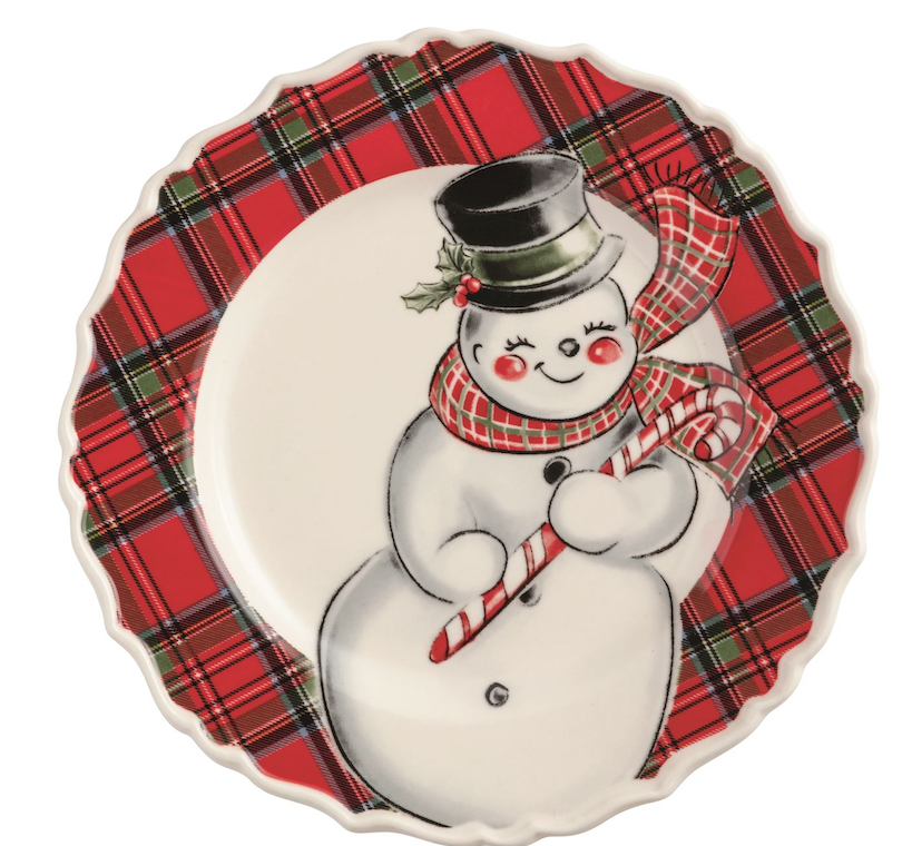 Tartan Rim Salad Plate