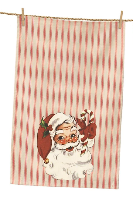 Vintage Santa Tea Towel