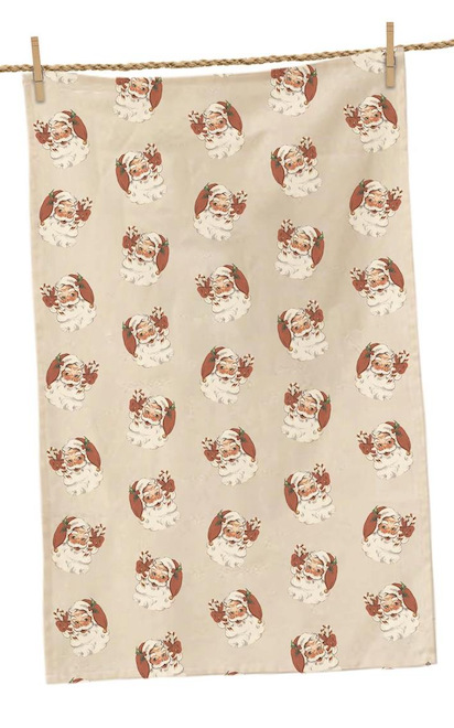 Vintage Santa Tea Towel