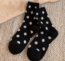 Polka Dot Wool Blend Sock