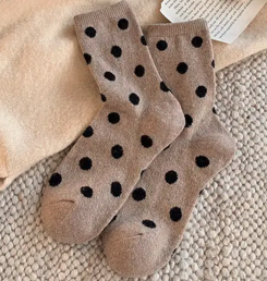 Polka Dot Wool Blend Sock