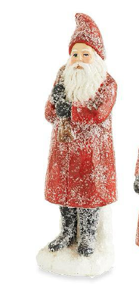 8" Sugared Santa Figure