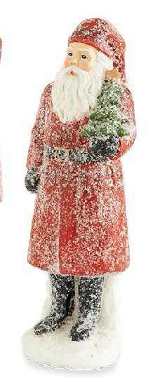 8" Sugared Santa Figure