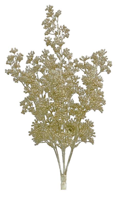 16" Glittered Seed Bush Champagne
