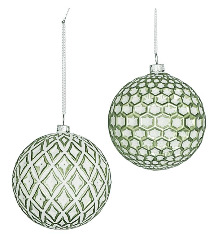 4.5" Lattice Pattern Ball Ornament