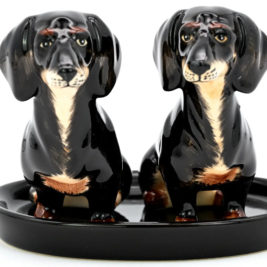 Dachshund Salt & Pepper Shaker with Tray