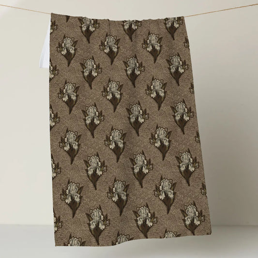 Sepia Iris Tea Towel