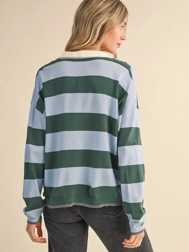 Striped Rugby Swetaer