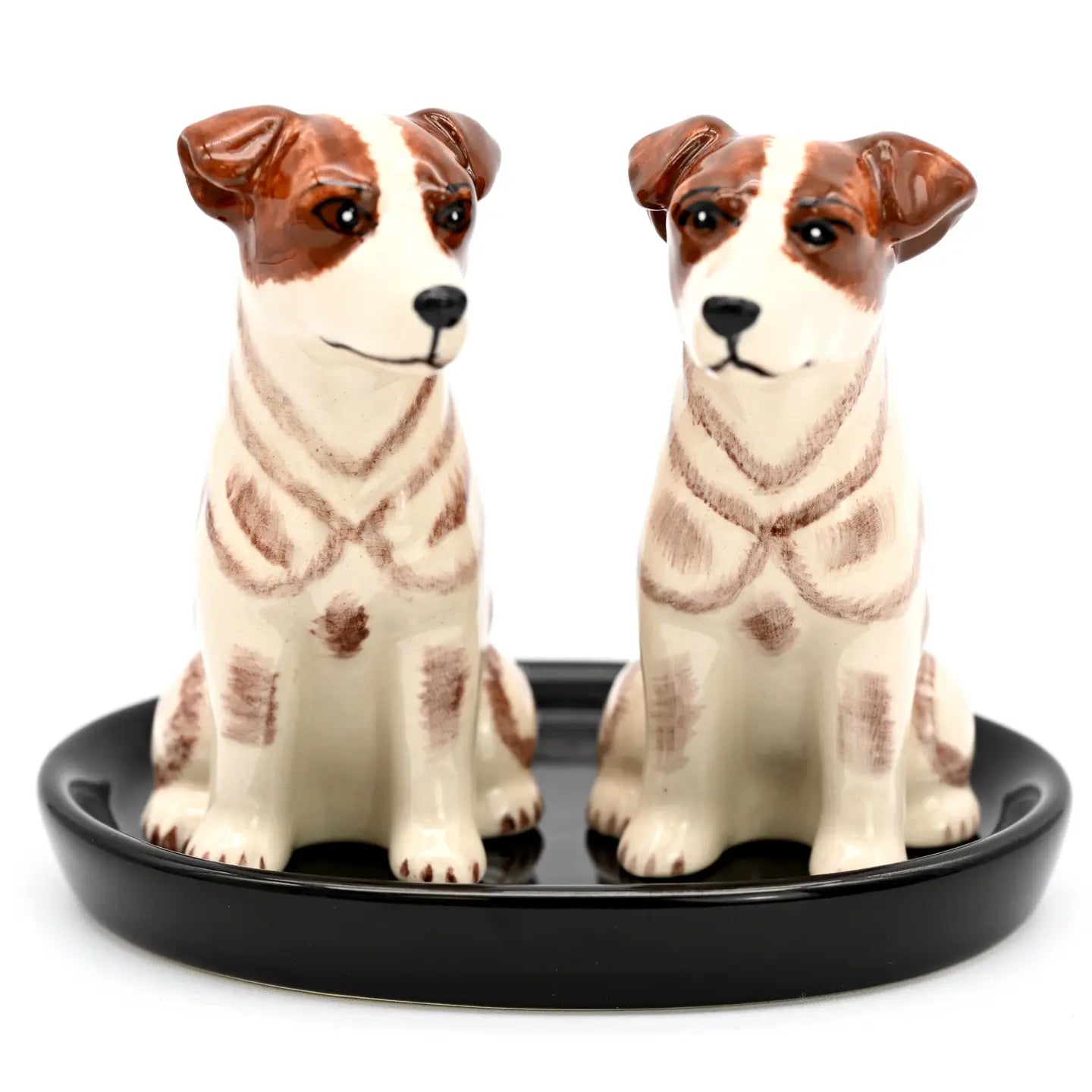 Jack Russell Salt & Pepper with Tray