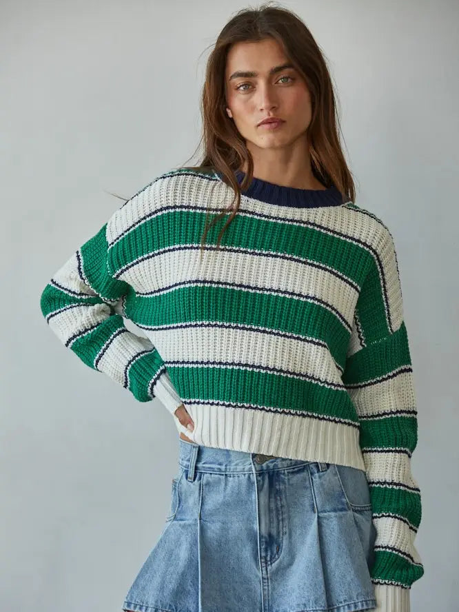 Striped Crew Neck Sweater