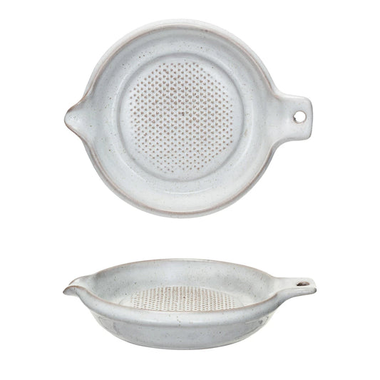 White Stoneware Grater