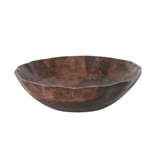 Mango Wood Bowl Walnut Color